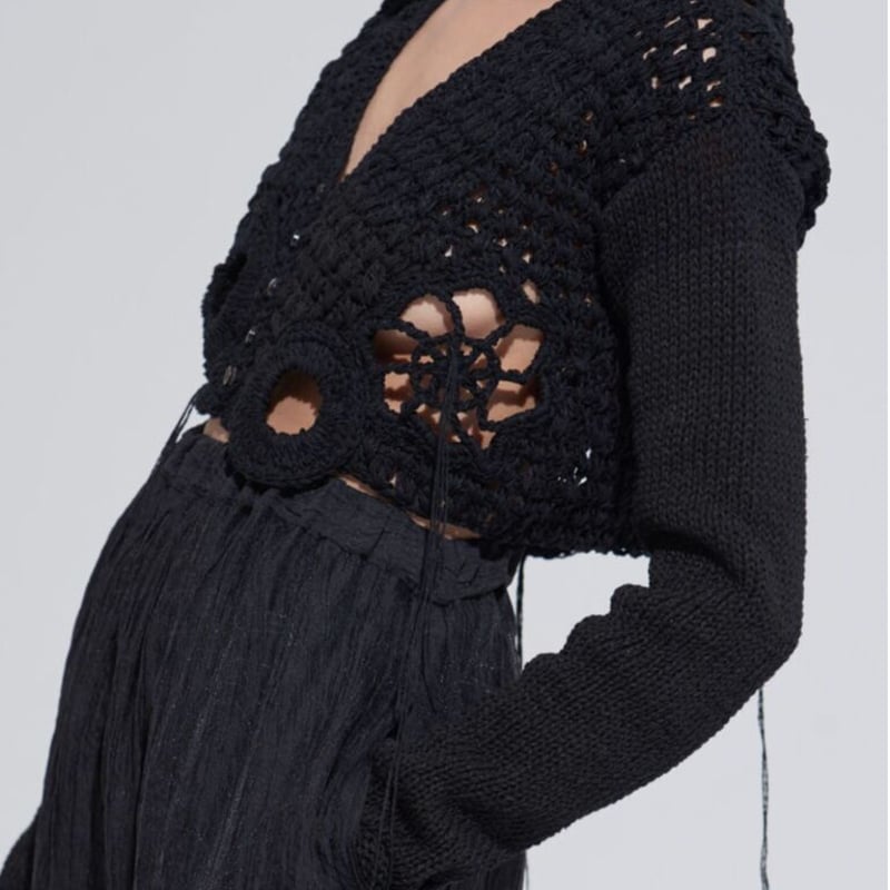 motif konjac hand knit cardigan | ERiKOKATORi