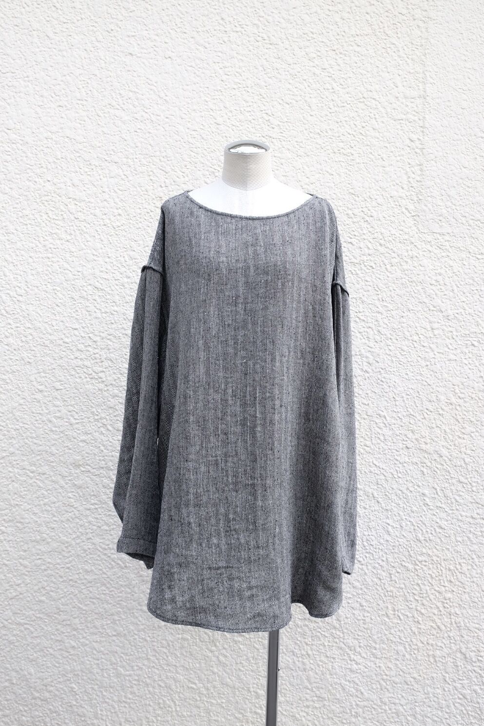 silk nep linen top | ERiKOKATORi