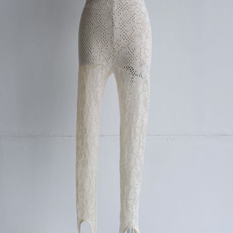 flower wool stirrup leggings