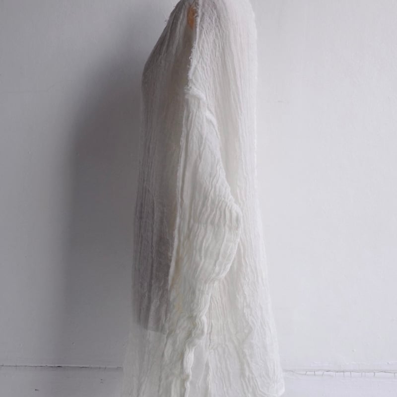 wool linen gawze top | ERiKOKATORi