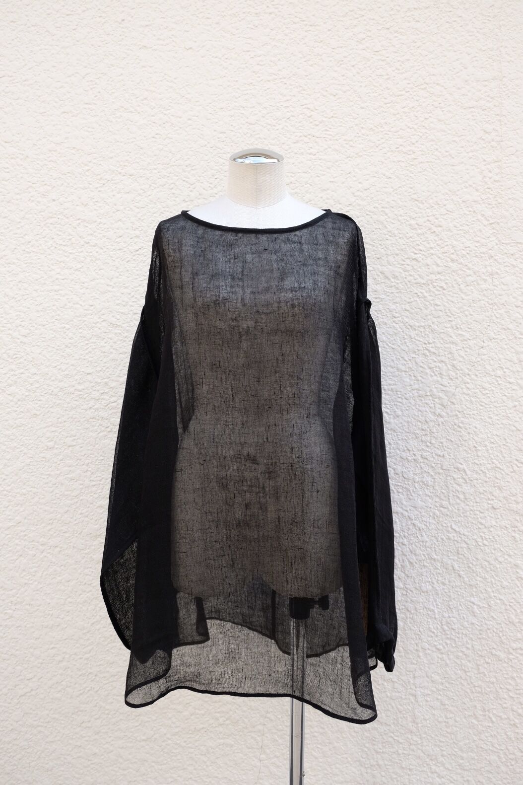 linen gawze see-through l/s-t | ERiKOKATORi