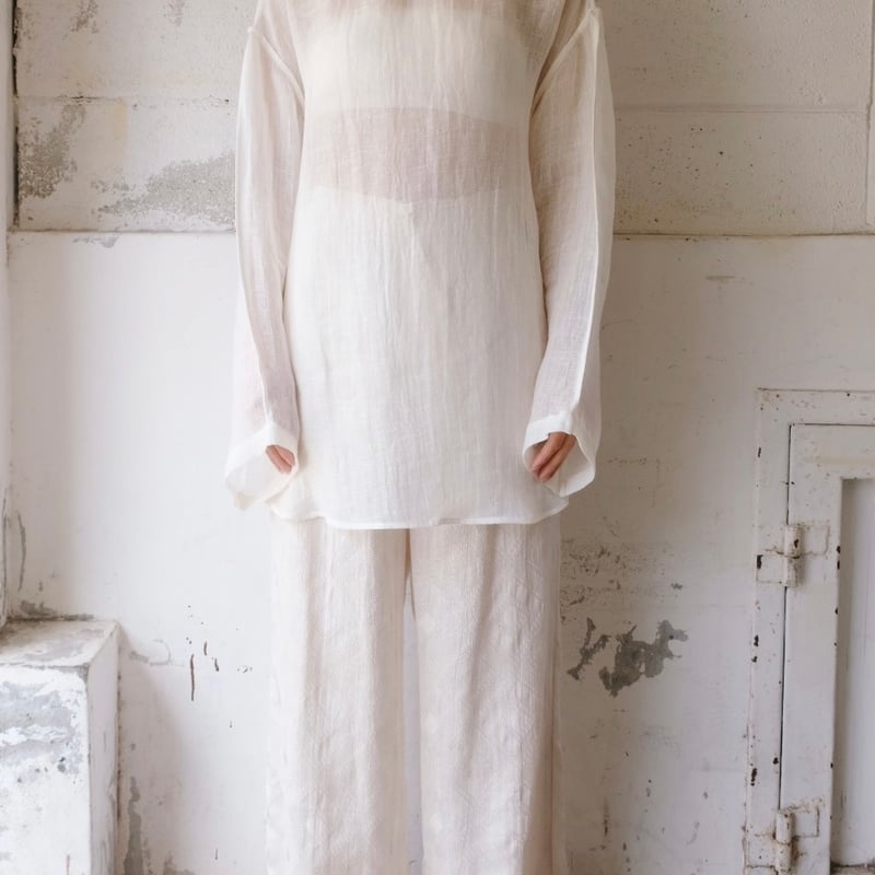 linen gawze top | ERiKOKATORi