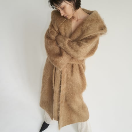 flow dye kidmohair foodie gown coat