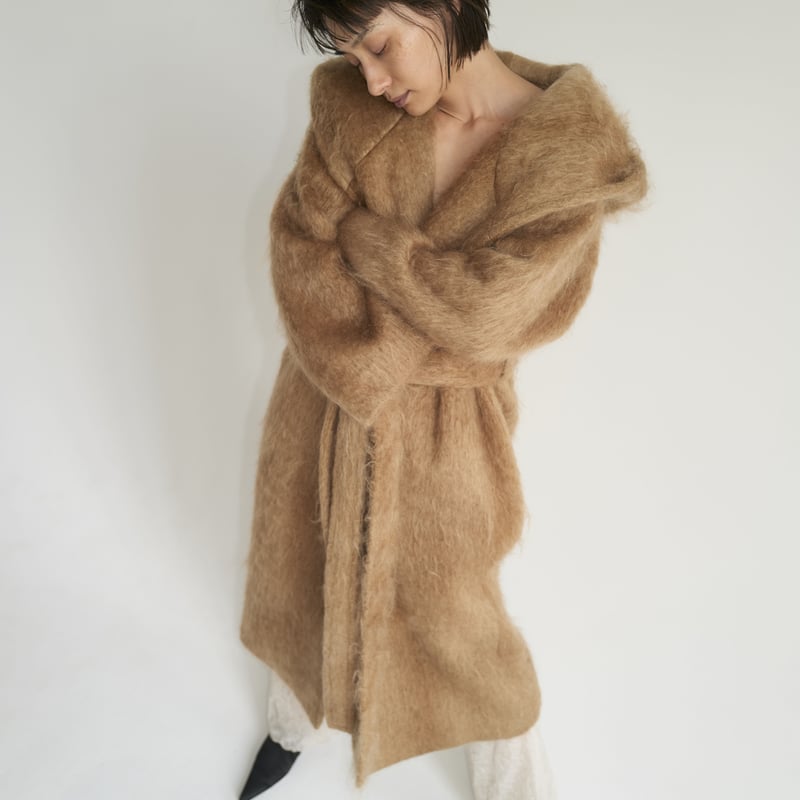 flow dye kidmohair foodie gown coat | ERiKOKATORi