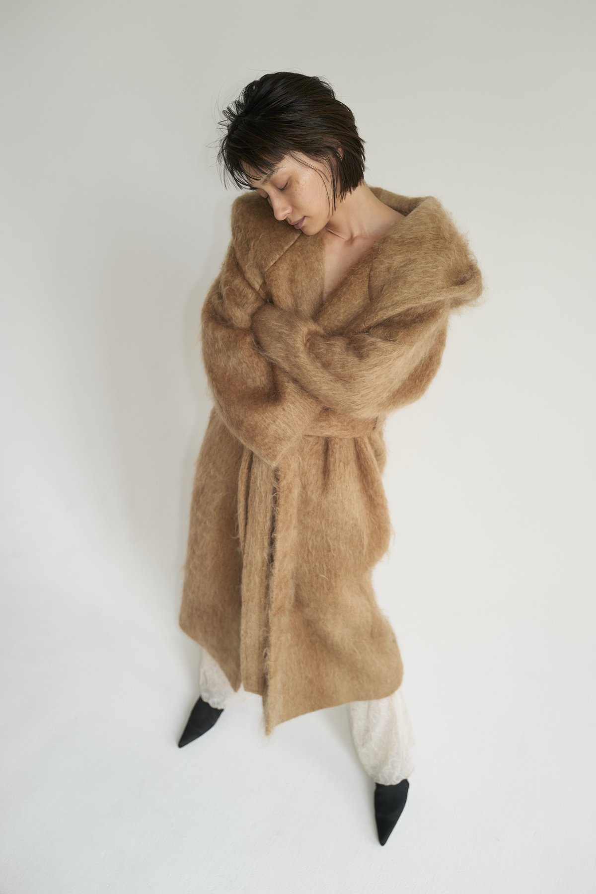 flow dye kidmohair foodie gown coat | ERiKOKATORi