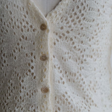 flower wool cardigan