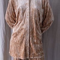 ramie sheer pin tuck blouse | ERiKOKATORi