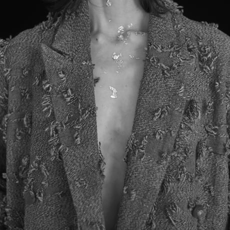 ripped wool w jacket
