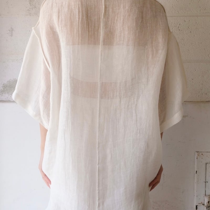 linen gawze T-shirt | ERiKOKATORi