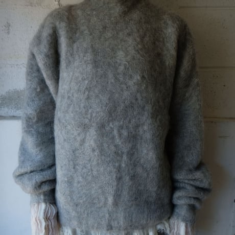 kid mohair turtle neck knit