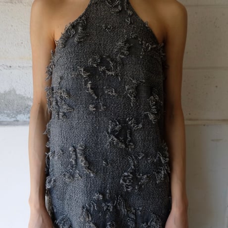 ripped wool dress