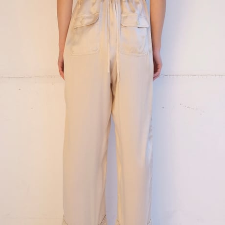 fringe silk pants