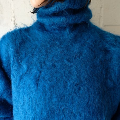 kid mohair turtle neck knit