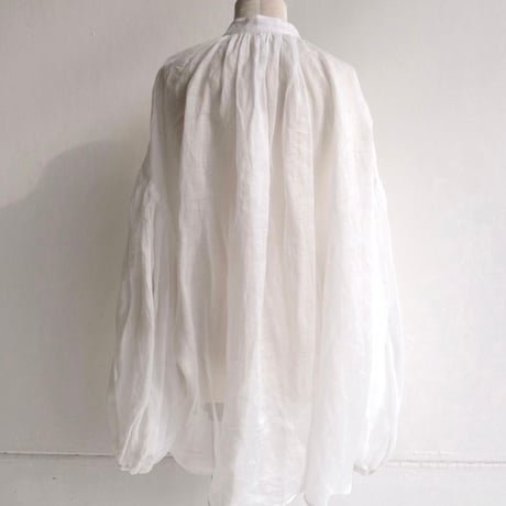 ramie sheer pin tuck blouse