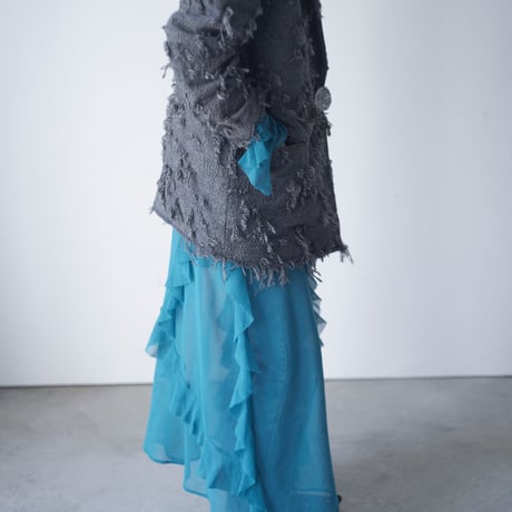 cotton mesh frill dress