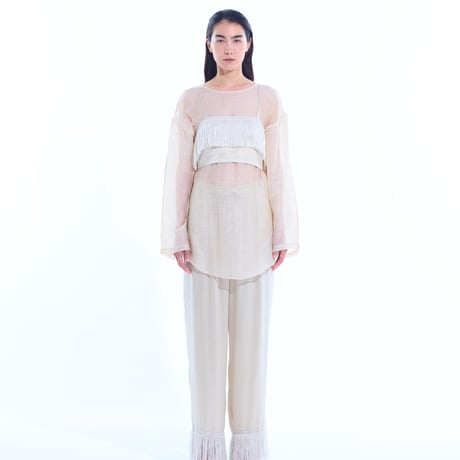 fringe silk camisole