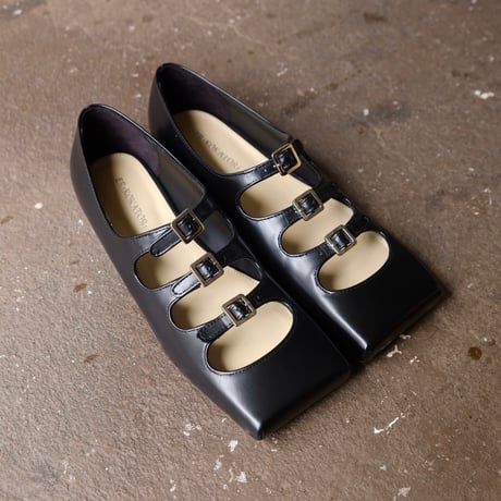 strap square flat shoes