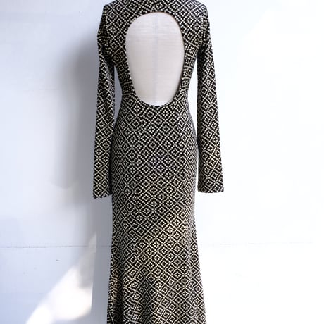 pomor velor backless dress