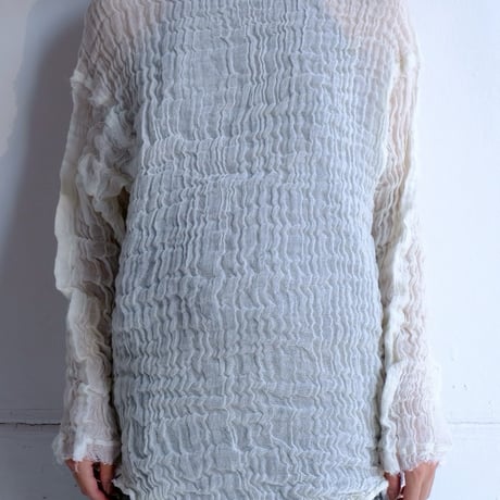 wool linen gawze top
