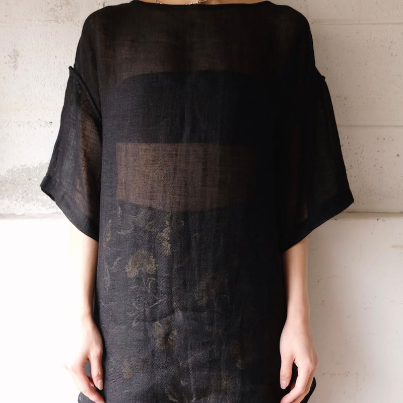 linen gawze T-shirt | ERiKOKATORi