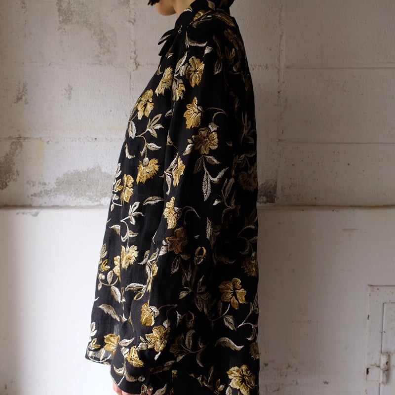 新品　ERiKOKATORi  Flower embroidery shirts flower embroidery shirt | ERiKOKATORi