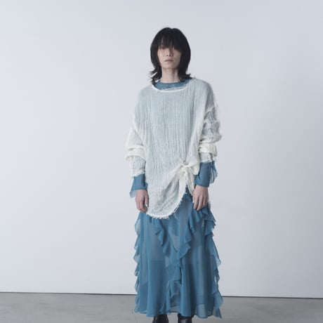 wool linen gawze l/s-t