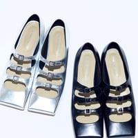 strap square flat shoes