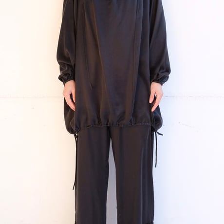 silk hoodie tunic