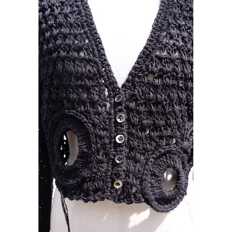 motif konjac hand knit cardigan