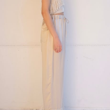 fringe silk pants