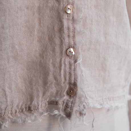 wool linen gawze cardigan