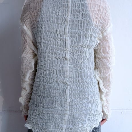 wool linen gawze top