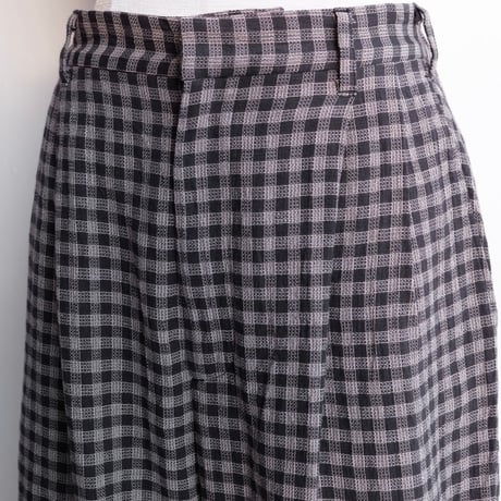 check cotton pants