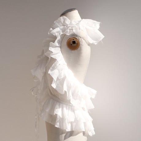 ramie sheer frill vest