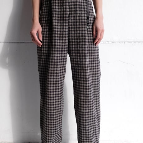 check cotton pants