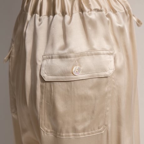 fringe silk pants