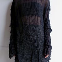 wool linen gawze top