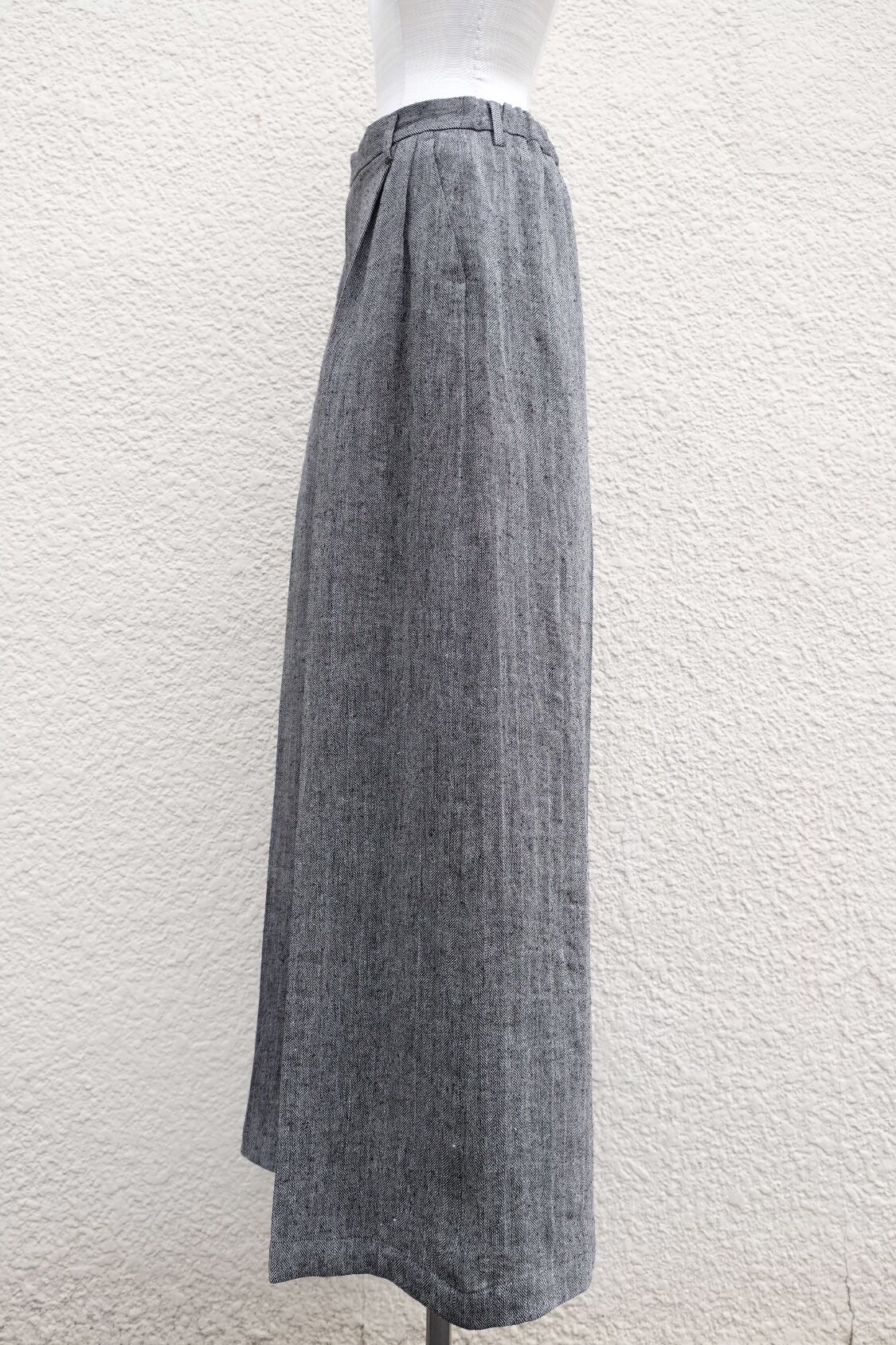 silk nep linen wide pants | ERiKOKATORi