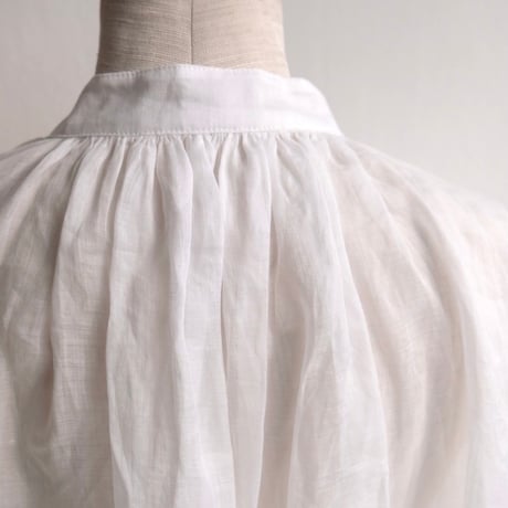 ramie sheer pin tuck blouse