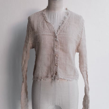 wool linen gawze cardigan