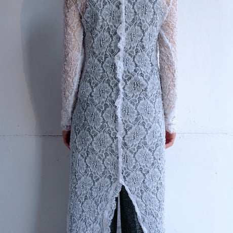 stretch lace frill dress