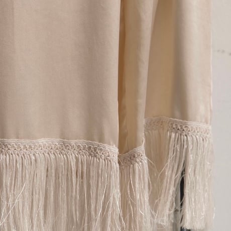 fringe silk pants