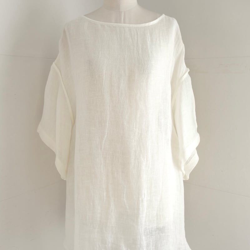 linen gawze T-shirt | ERiKOKATORi