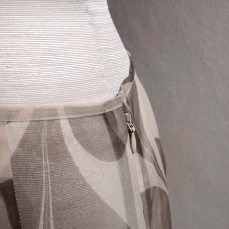 suminagashi silk skirt