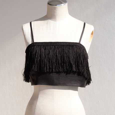 fringe silk camisole