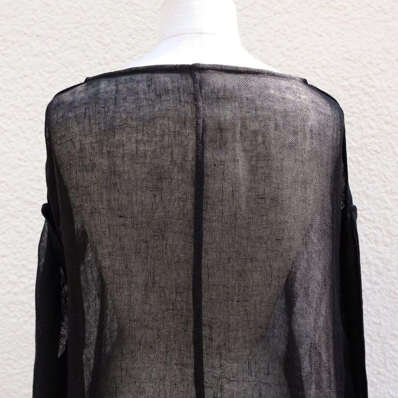 linen gawze see-through l/s-t | ERiKOKATORi