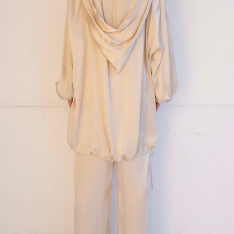 silk hoodie tunic