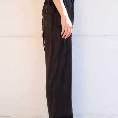fringe silk pants