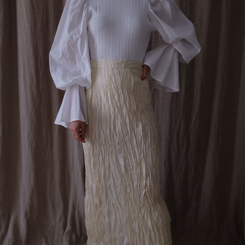 silk hand crepe skirt | ERiKOKATORi