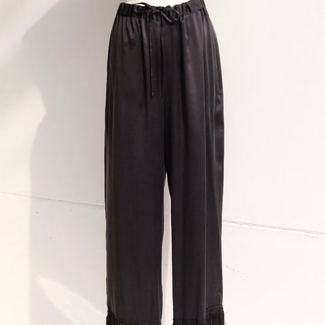 fringe silk pants